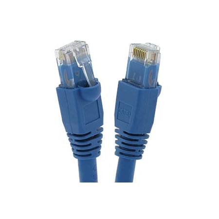 CAT6A UTP Ethernet Network Booted Cable- 3ft- Blue